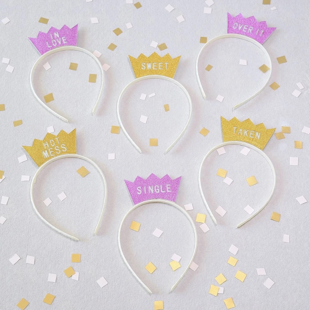 Bridesmaid Headbands - 6 Count